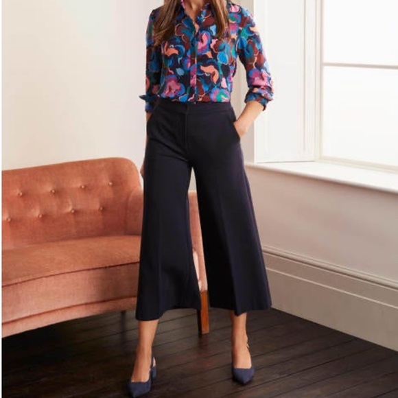 Boden Pants - Boden Hampshire Ponte Culottes wide leg crooped